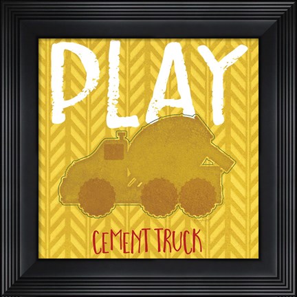 Framed Cement Truck Play Print