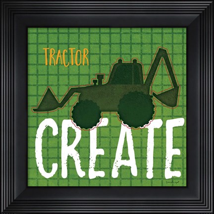 Framed Tractor Create Print