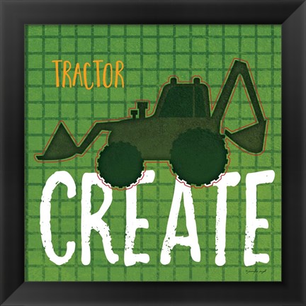 Framed Tractor Create Print