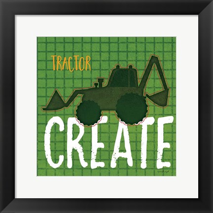 Framed Tractor Create Print