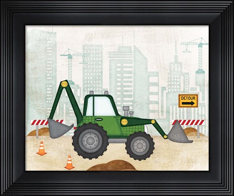 Framed Backhoe Print