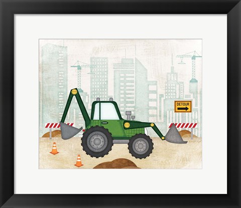 Framed Backhoe Print