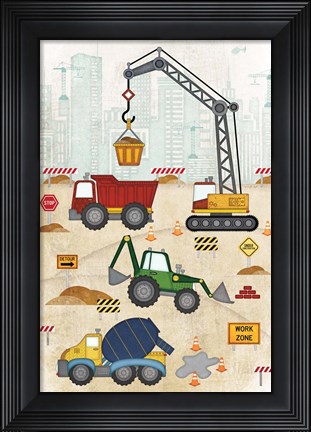 Framed Construction Site Print