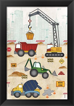 Framed Construction Site Print