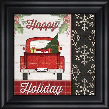 Framed Happy Holiday Print