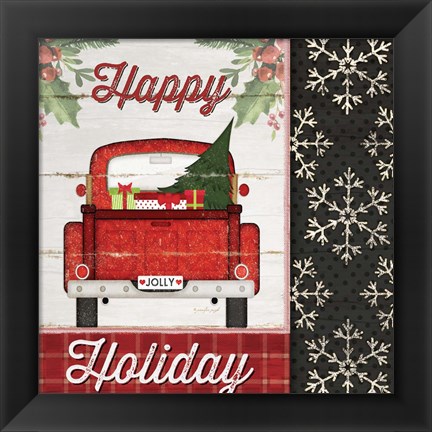 Framed Happy Holiday Print