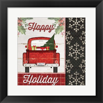 Framed Happy Holiday Print