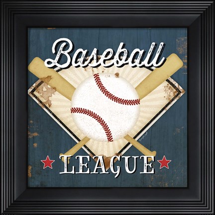 Framed Baseball Print