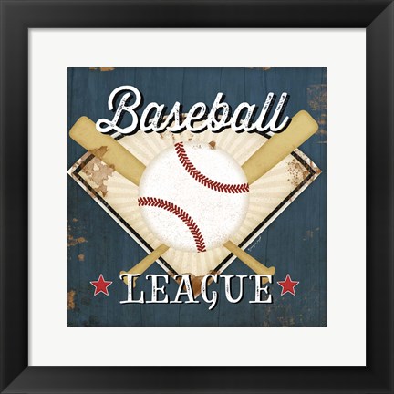 Framed Baseball Print