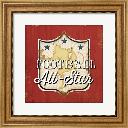 Framed Football III Print