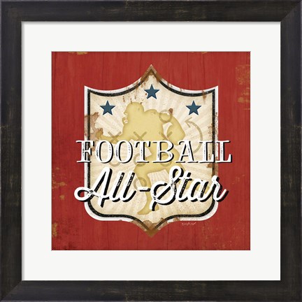 Framed Football III Print