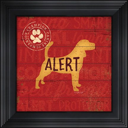 Framed Alert Dog Print