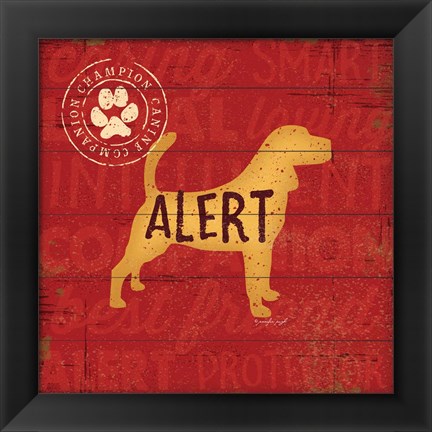 Framed Alert Dog Print