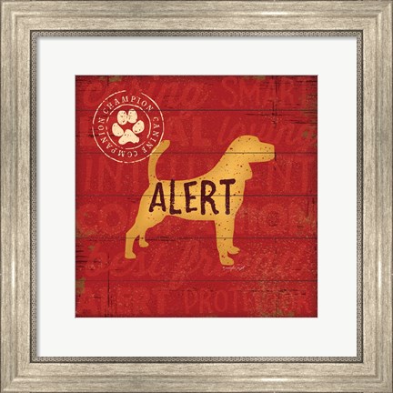 Framed Alert Dog Print