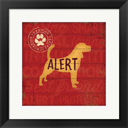 Framed Alert Dog Print