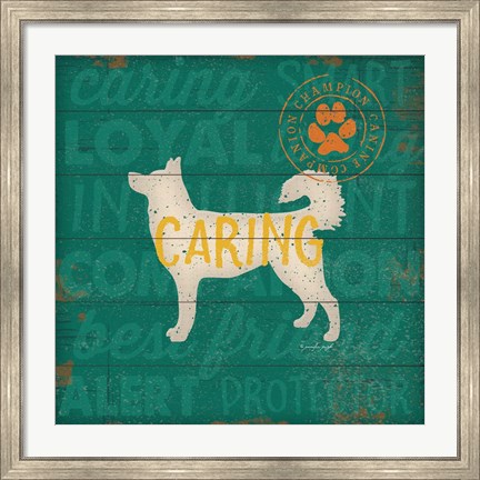 Framed Caring Dog Print