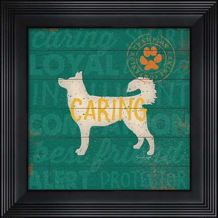 Framed Caring Dog Print