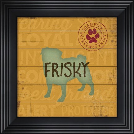 Framed Frisky Dog Print