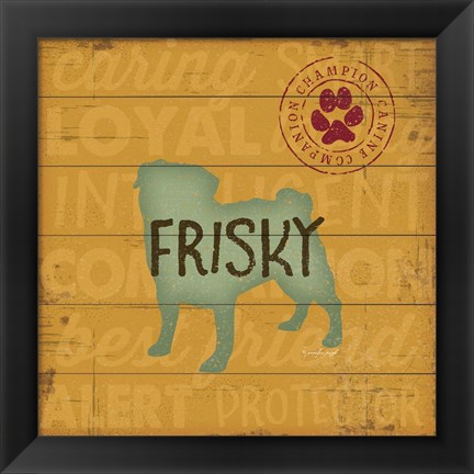 Framed Frisky Dog Print