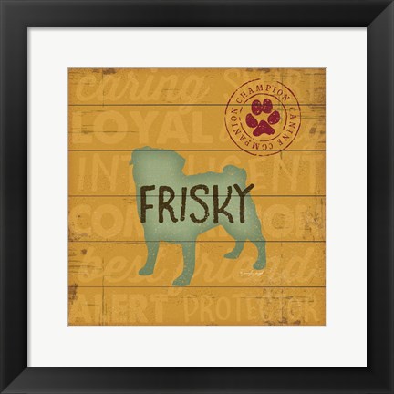 Framed Frisky Dog Print