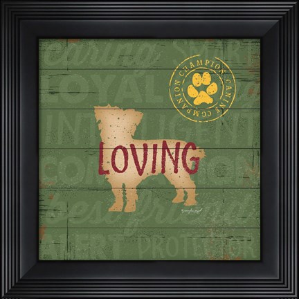 Framed Loving Dog Print