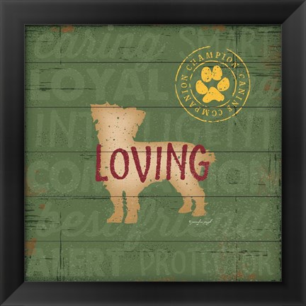 Framed Loving Dog Print