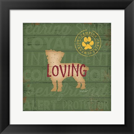 Framed Loving Dog Print