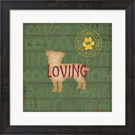 Framed Loving Dog Print