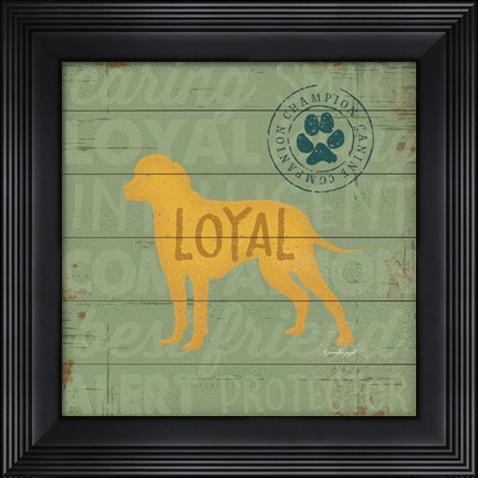 Framed Loyal Dog Print