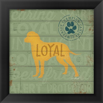 Framed Loyal Dog Print