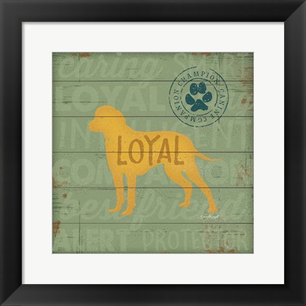 Framed Loyal Dog Print