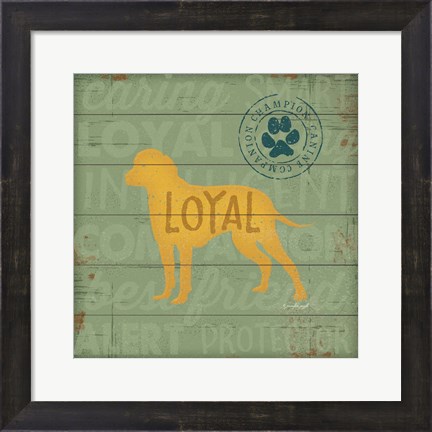 Framed Loyal Dog Print