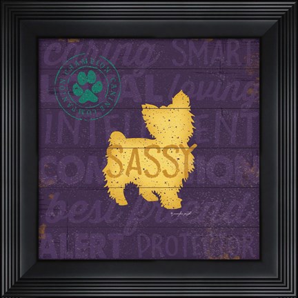 Framed Sassy Dog Print