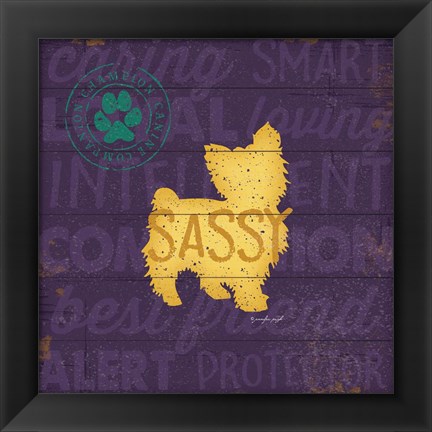 Framed Sassy Dog Print