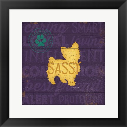 Framed Sassy Dog Print