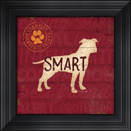 Framed Smart Dog Print