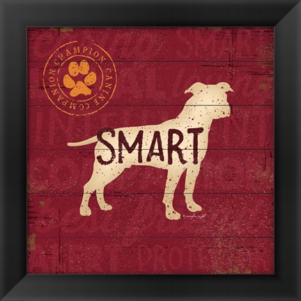 Framed Smart Dog Print