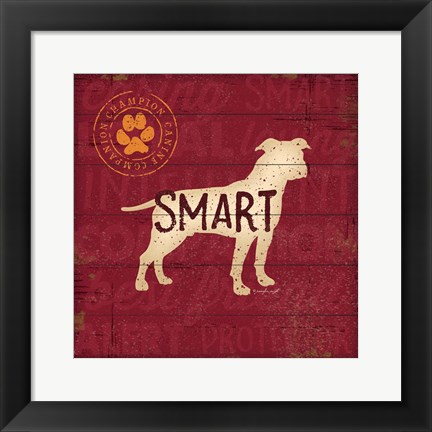 Framed Smart Dog Print