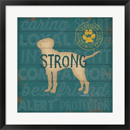Framed Strong Dog Print