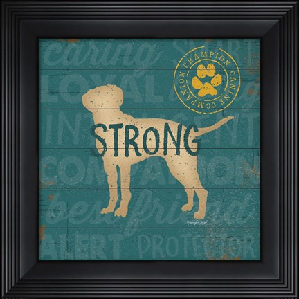 Framed Strong Dog Print