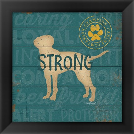 Framed Strong Dog Print