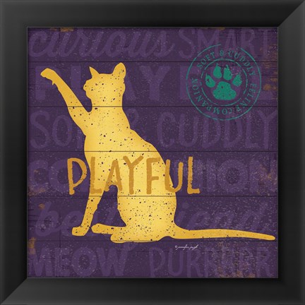 Framed Playful Cat Print