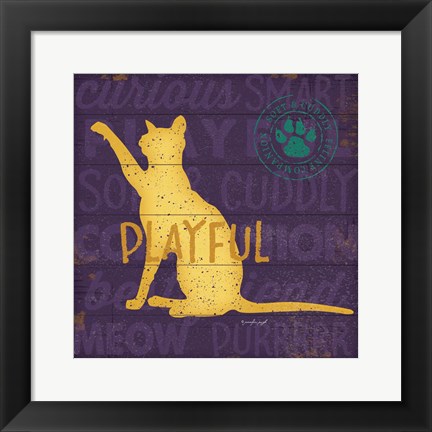 Framed Playful Cat Print