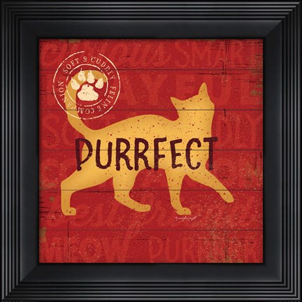 Framed Purrrfect Cat Print
