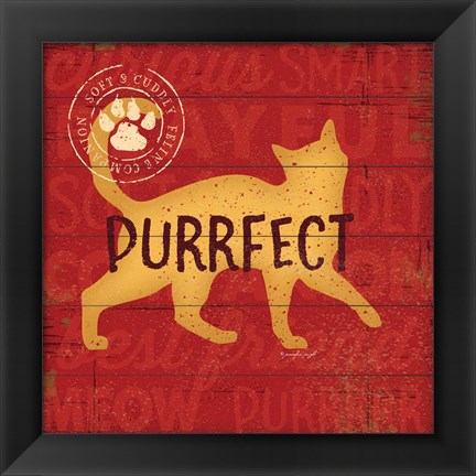 Framed Purrrfect Cat Print