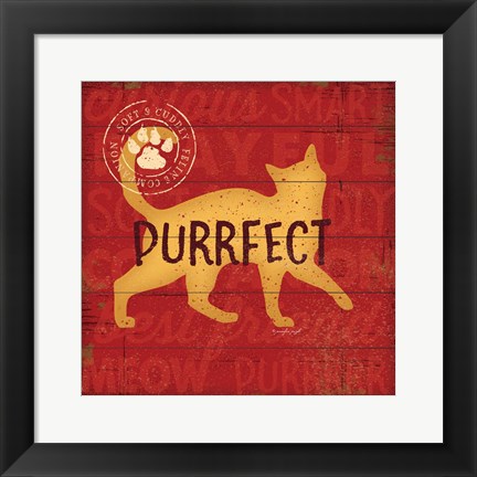 Framed Purrrfect Cat Print