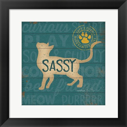 Framed Sassy Cat Print