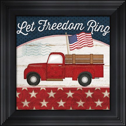Framed Let Freedom Ring Print