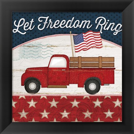 Framed Let Freedom Ring Print