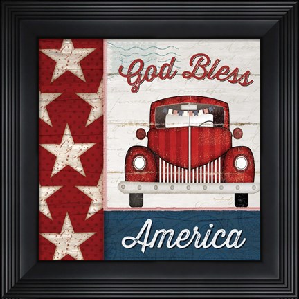 Framed God Bless America Print